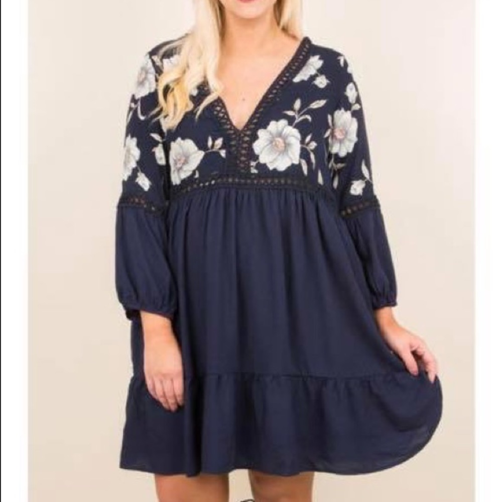 Chic Soul Midnight Memories Navy Dress